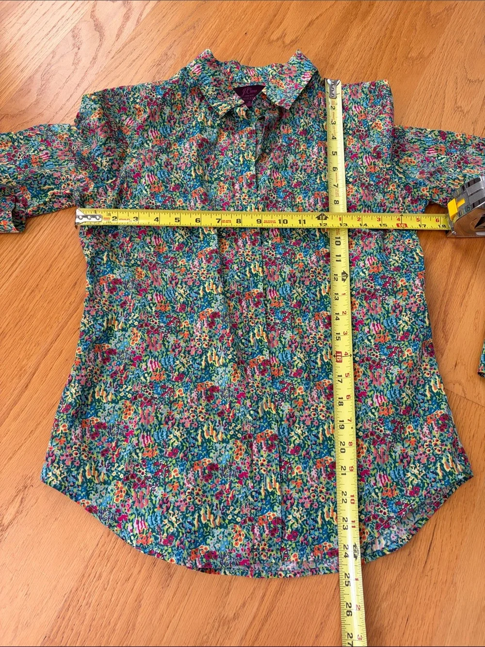 J. Crew Perfect Shirt in Liberty Meadows Pastel Spring Size 2 M0249